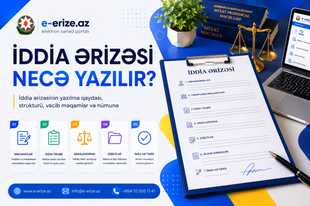 iddia ərizəsi necə yazılır